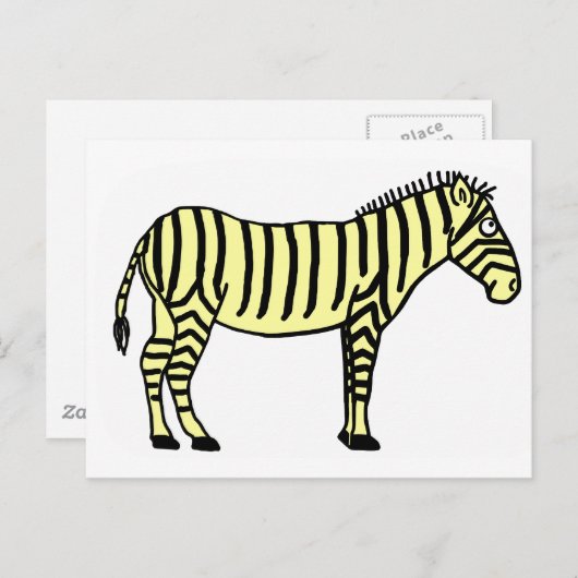 Zebra Postkarte (Vorne/Hinten)