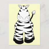 Zebra Postkarte (Vorderseite)