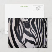 Zebra Postkarte (Vorne/Hinten)