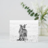 Zebra postkarte (Stehend Vorderseite)