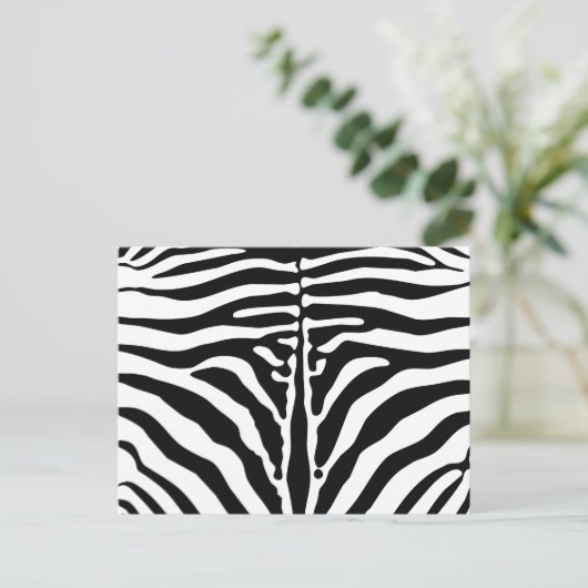 Zebra Postkarte (Stehend Vorderseite)