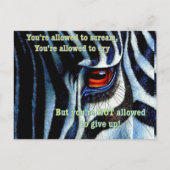 Zebra Postkarte (Vorderseite)