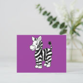 Zebra Postkarte (Stehend Vorderseite)