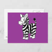 Zebra Postkarte (Vorne/Hinten)