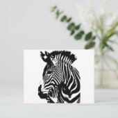 Zebra Postkarte (Stehend Vorderseite)