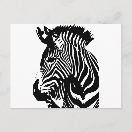 Zebra Postkarte (Vorderseite)