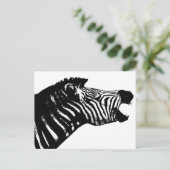 Zebra Postkarte (Stehend Vorderseite)