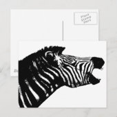 Zebra Postkarte (Vorne/Hinten)