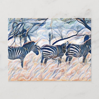 Zebra Postkarte