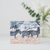 Zebra Postkarte (Stehend Vorderseite)