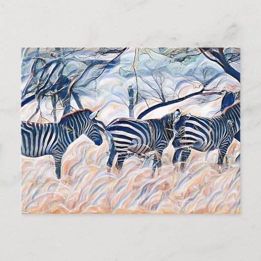 Zebra Postkarte (Vorderseite)