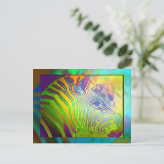 Zebra Postkarte (Stehend Vorderseite)