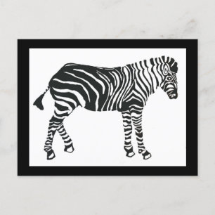 Zebra Postkarte
