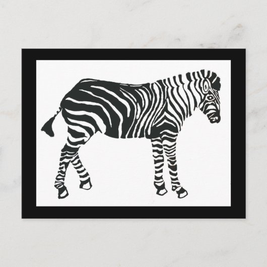 Zebra Postkarte (Vorderseite)
