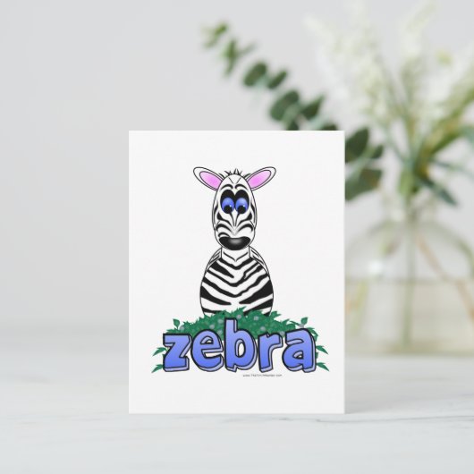 ZEBRA POSTKARTE (Stehend Vorderseite)