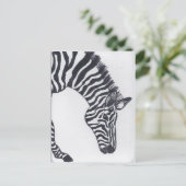 Zebra Postkarte (Stehend Vorderseite)