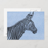 Zebra Postkarte (Vorne/Hinten)