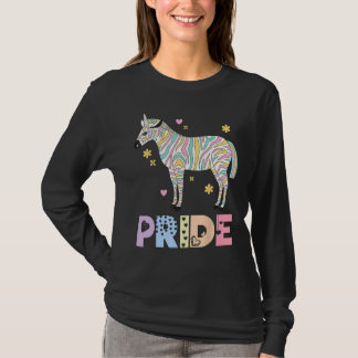 Zebra Pride Rainbow Animal LGBTQIA Men Women Girls T-Shirt