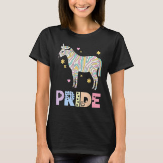 Zebra Pride Regenbogen Tier LGBTQIA Männer Frauen  T-Shirt