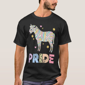 Zebra Pride Regenbogen Tier LGBTQIA Männer Frauen  T-Shirt