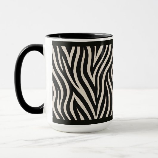 "ZEBRA PRINT" - 15 OZ. COFFEE MUG TASSE (Links)