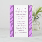 Zebra Print 16 . Geburtstag Einladung (Stehend Vorderseite)