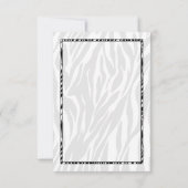 Zebra Print 3.5" x 5" Spende Dankeskarte (Rückseite)