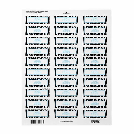 Zebra Print Address Labels (Vorne)