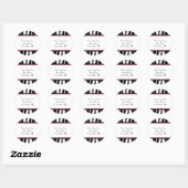 Zebra Print Address Labels Runder Aufkleber (Blatt)