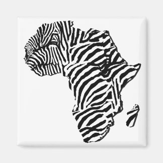 Zebra Print African Safari Afrika Karte Magnet