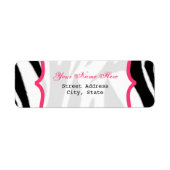 Zebra Print and Pink Return Address Label (Vorne)
