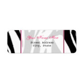 Zebra Print and Pink Return Address Label (Vorne)