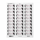 Zebra Print and Pink Return Address Label (Vorne)