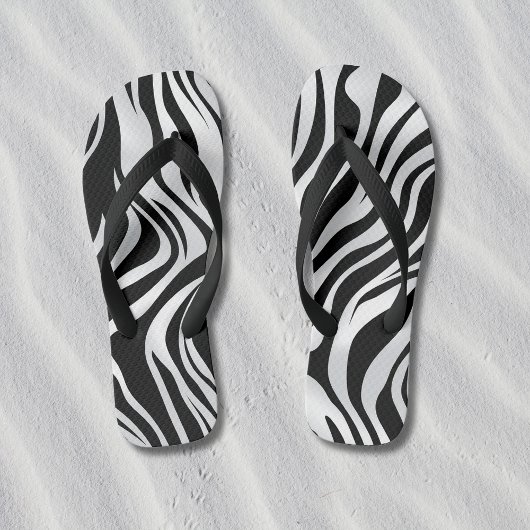 Zebra Print Animal Muster Flip Flops Badesandalen