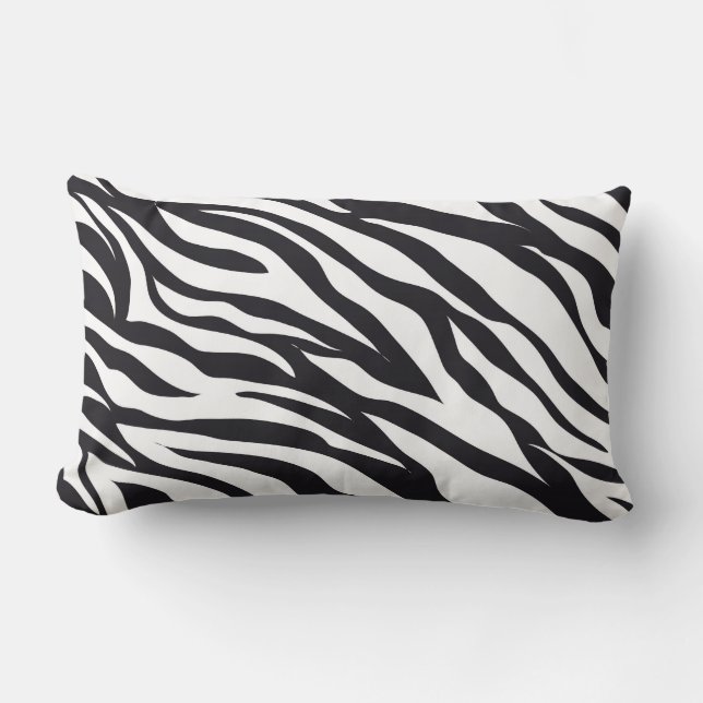 Zebra Print Animal Pattern Kissen (Vorderseite)