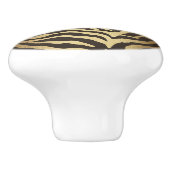 Zebra Print Animal Skin Print Modern Glam Gold Keramikknauf (Seitenansicht)