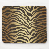 Zebra Print Animal Skin Print Modern Glam Gold Mousepad (Vorne)