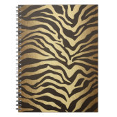 Zebra Print Animal Skin Print Modern Glam Gold Notizblock (Vorderseite)