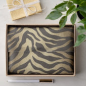 Zebra Print Animal Skins Gold Glam Chic Seidenpapier (Geschenk)