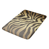 Zebra Print Animal Skins Modern Glam Gold Badematte (Schrägansicht)