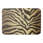 Zebra Print Animal Skins Modern Glam Gold Badematte (Vorderseite)