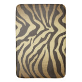 Zebra Print Animal Skins Modern Glam Gold Badematte (Vorderseite Vertikal)