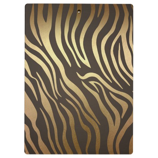 Zebra Print Animal Skins Modern Glam Klemmbrett (Rückseite)