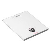 Zebra Print Apple Teacher Notizblock (angewinkelt)