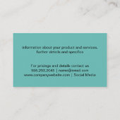 Zebra Print | AQUAMARIN Visitenkarte (Rückseite)