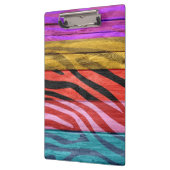 Zebra Print auf Holz #12 Klemmbrett (Links)