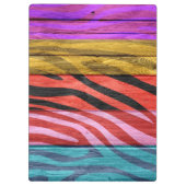 Zebra Print auf Holz #12 Klemmbrett (Rückseite)