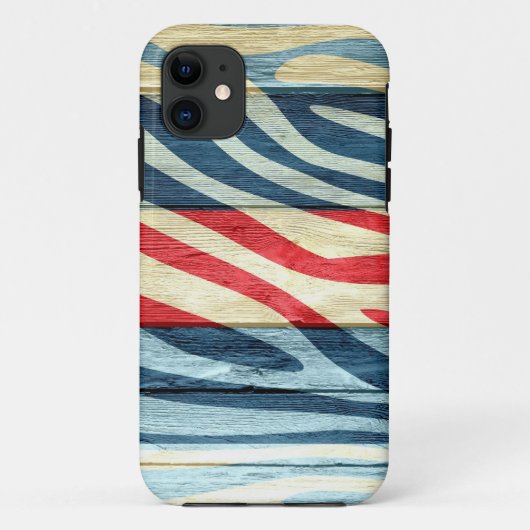 Zebra Print auf Holz #14 Case-Mate iPhone Hülle (Rückseite)
