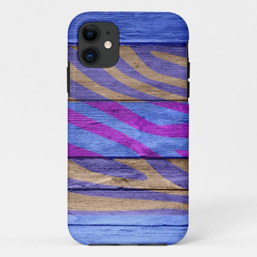 Zebra Print auf Holz #15 Case-Mate iPhone Hülle (Rückseite)