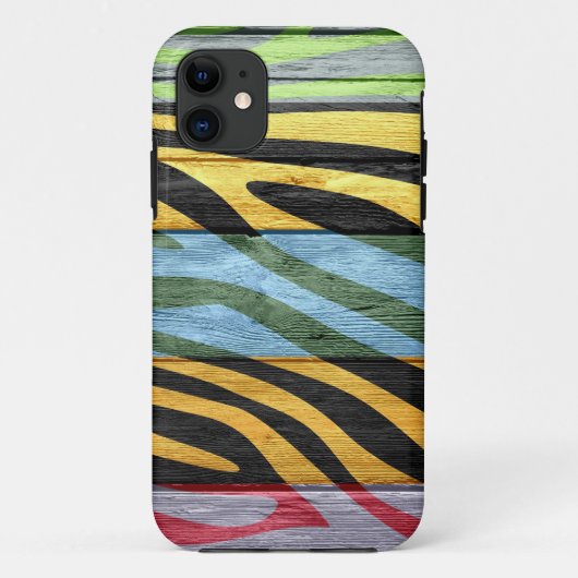 Zebra Print auf Holz #2 Case-Mate iPhone Hülle (Rückseite)